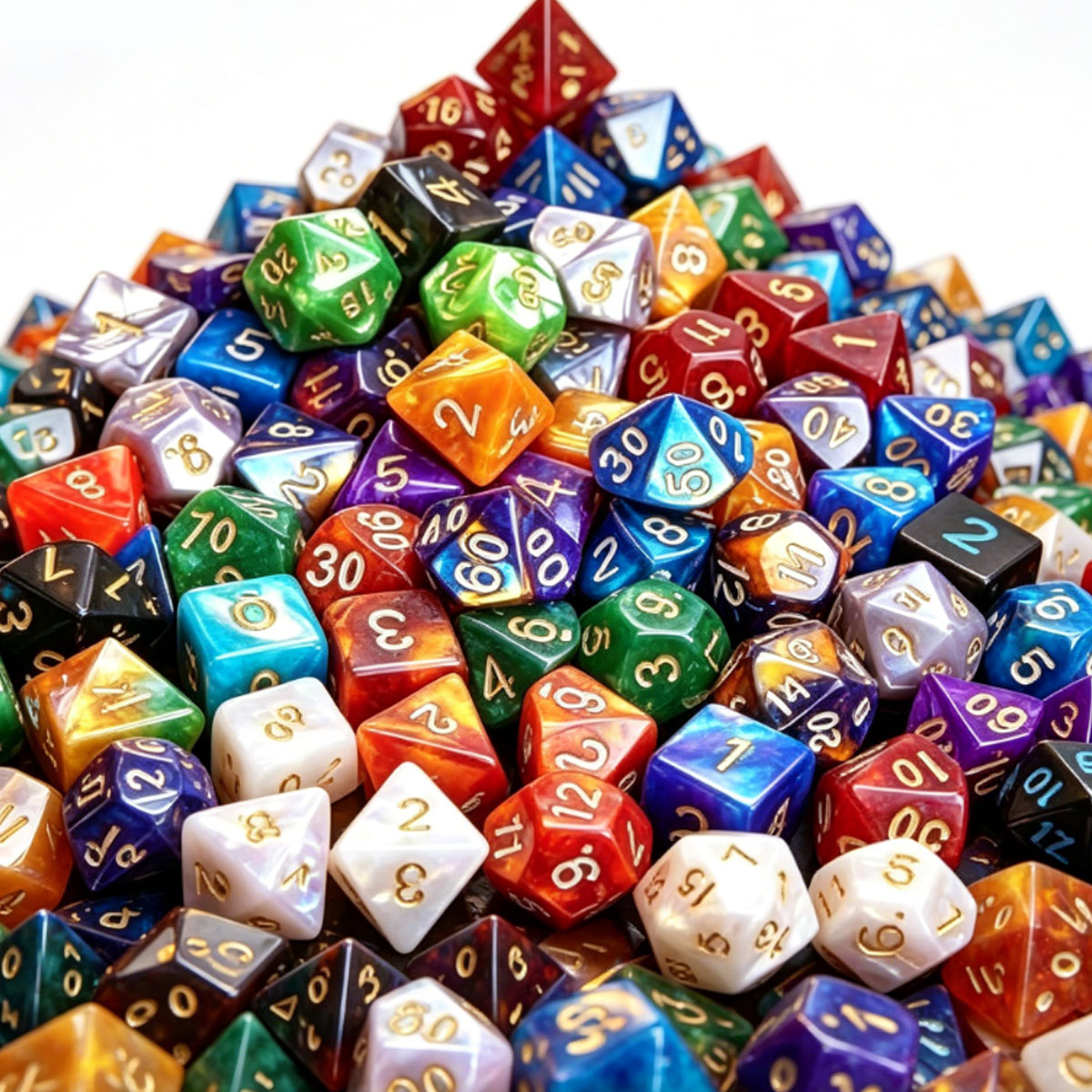 Board Game Pandemic - 49Pcs Polyhedral Dice Bundle With 7