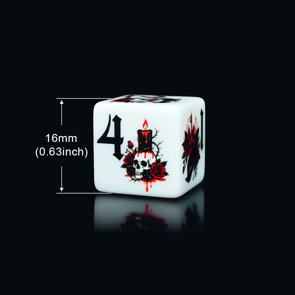 12Pcs Gothic Rose 16MM Printed - Board Game Live 评论和价格
