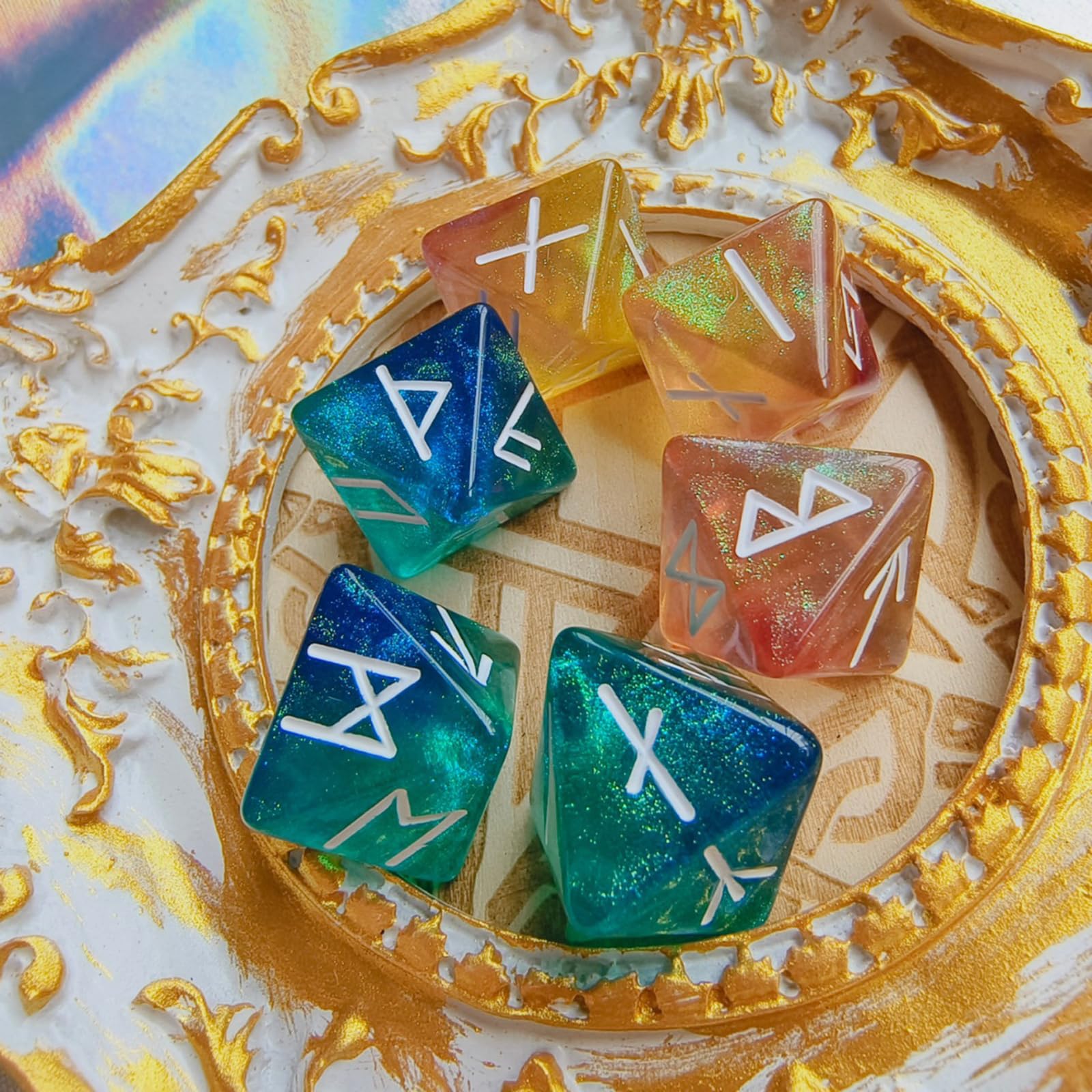 3pcs Starry Sky Rune Polyhedra - Board Game Pandemic 评论和价格