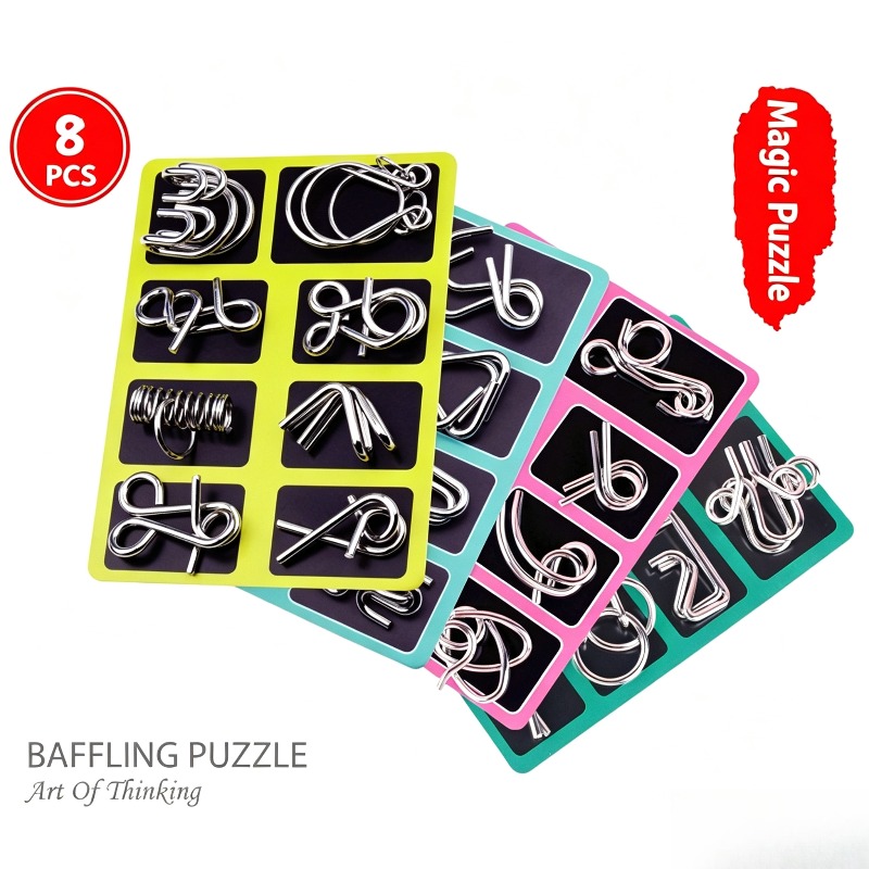 8 Pieces Metal Puzzle Set Clas - Board Game Idea 评论和价格