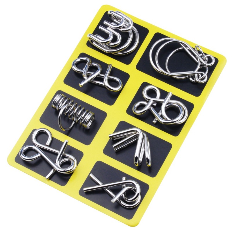 8 Pieces Metal Puzzle Set Clas - Board Game Idea 评论和价格