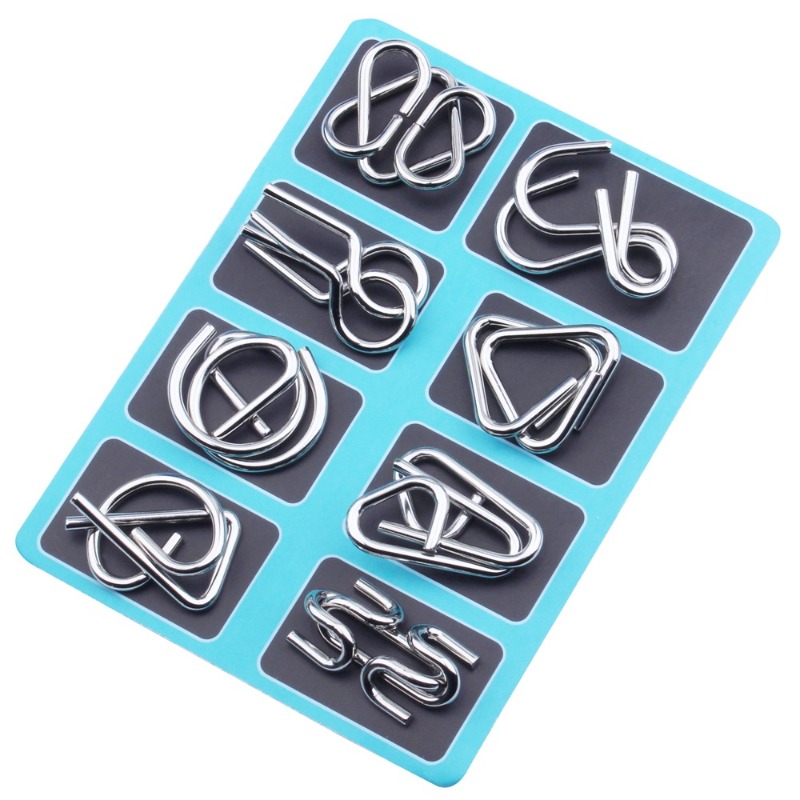 8 Pieces Metal Puzzle Set Clas - Board Game Idea 评论和价格