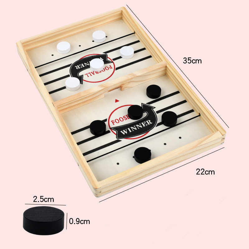Table Hockey Paced Sling Puck  - Board Game Football 评论和价格