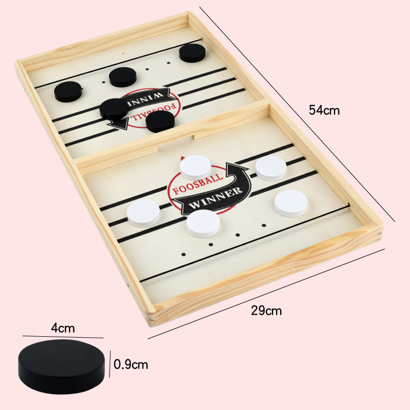 Table Hockey Paced Sling Puck  - Board Game Football 评论和价格