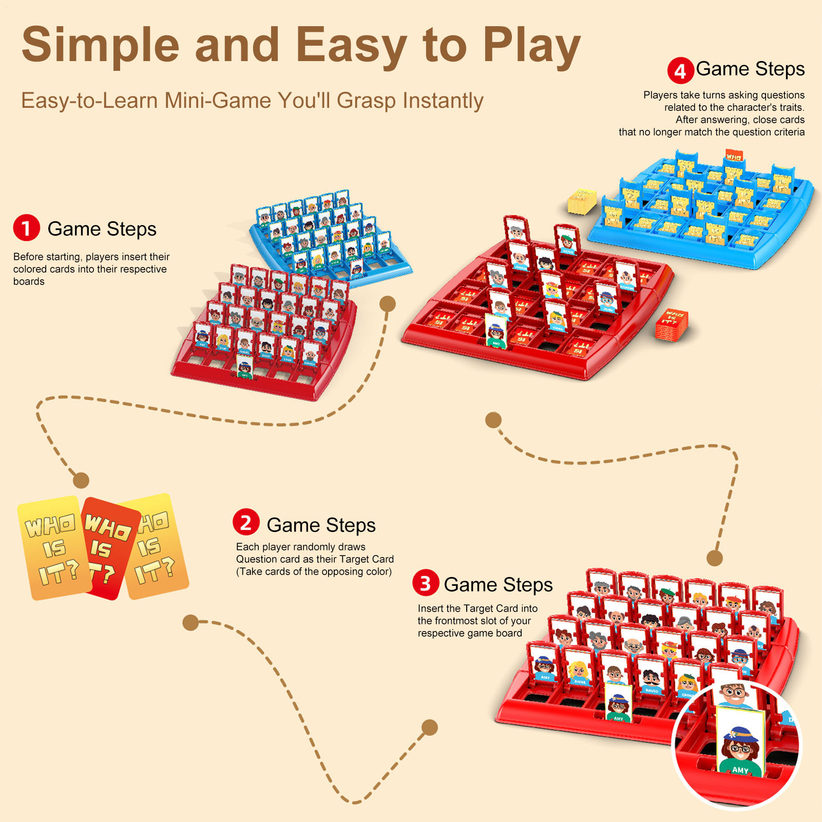 Two-Player Educational Toy Int - Board Game Guess Who 评论和价格