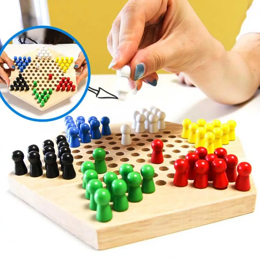 Wooden Educational Board Kids  - Board Game Halma 评论和价格