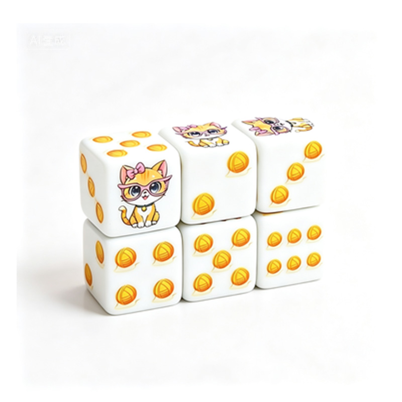 6Pcs Cat Paw Print Polyhedral  - Board Game Pandemic 评论和价格