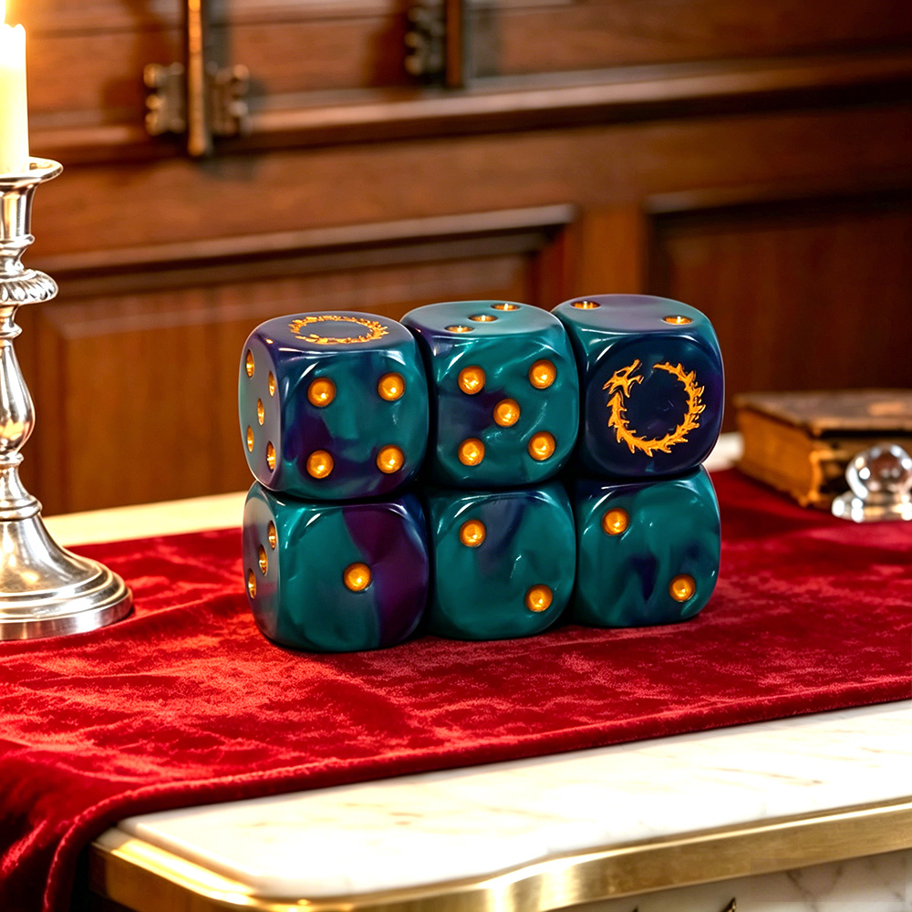 6Pcs Deep Sea Gold Flame D6 Di - Board Game Pandemic 评论和价格