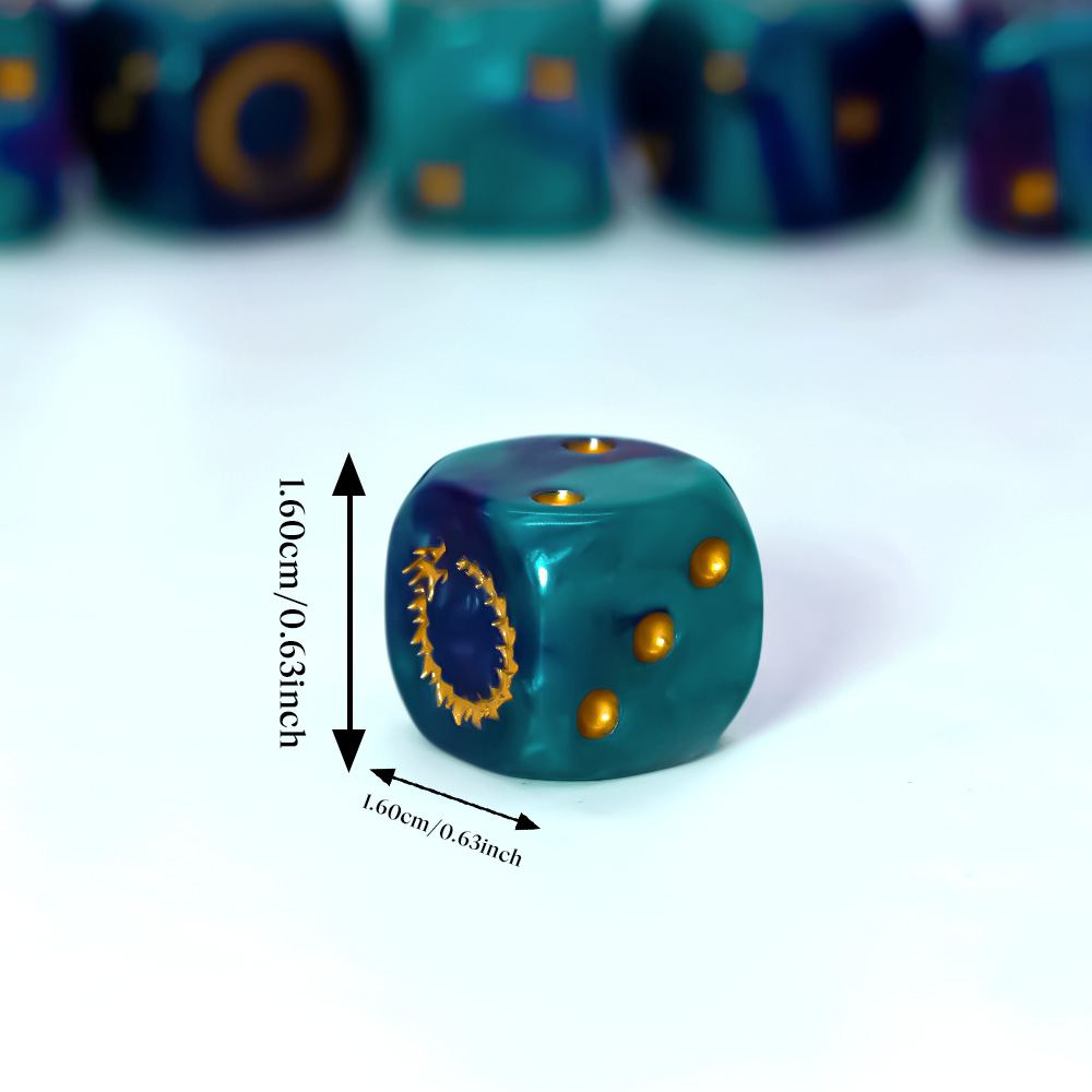 6Pcs Deep Sea Gold Flame D6 Di - Board Game Pandemic 评论和价格