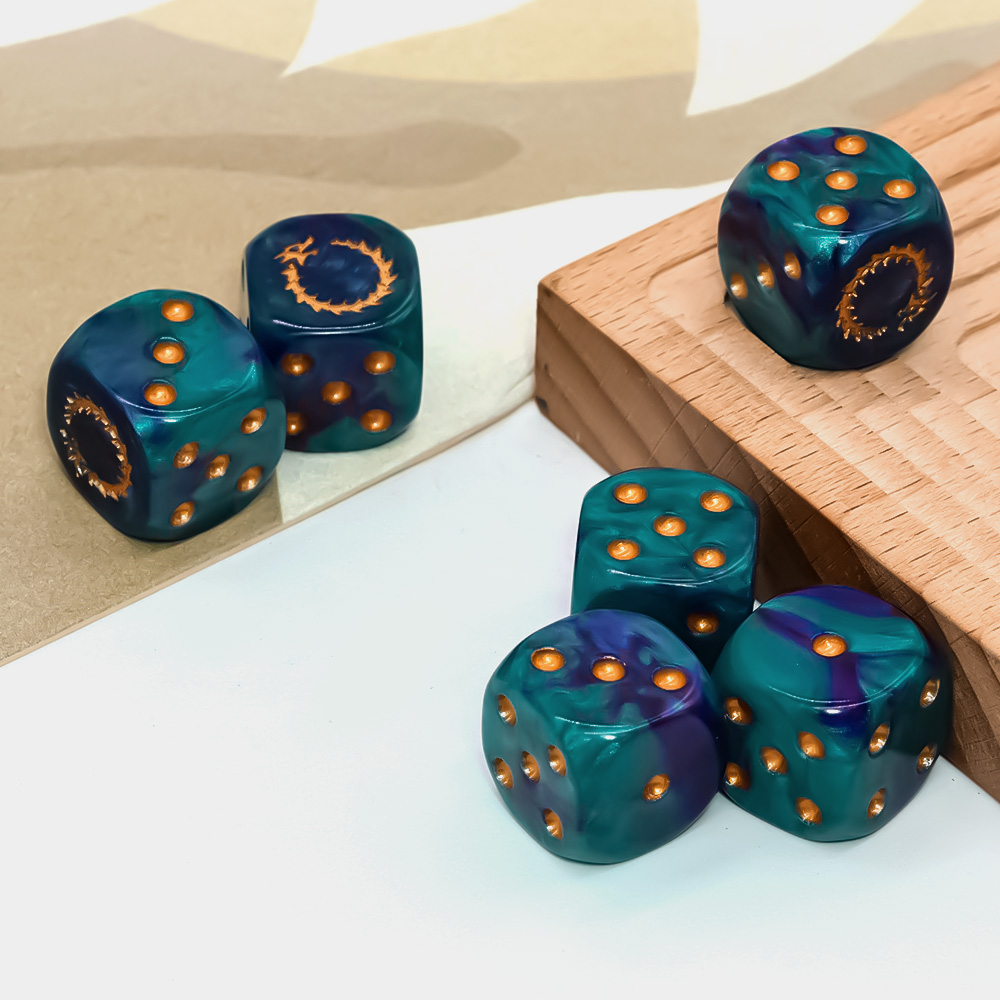 6Pcs Deep Sea Gold Flame D6 Di - Board Game Pandemic 评论和价格