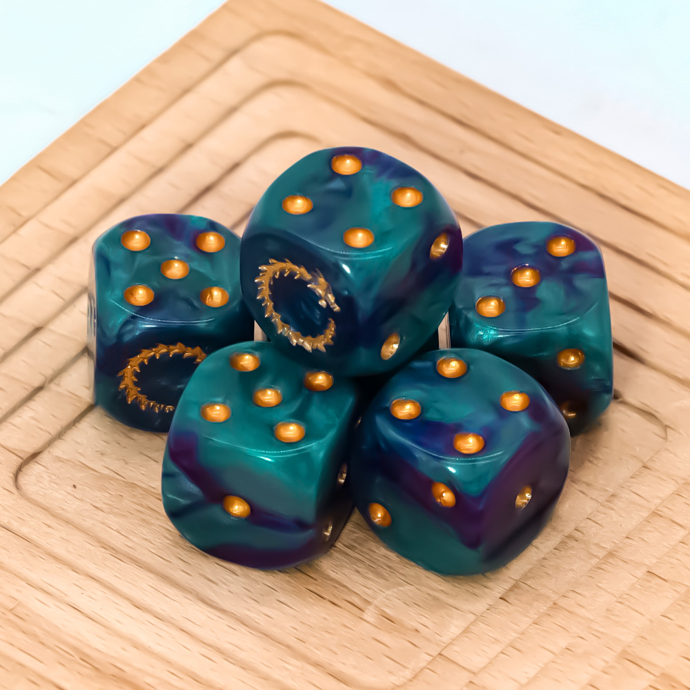 6Pcs Deep Sea Gold Flame D6 Di - Board Game Pandemic 评论和价格