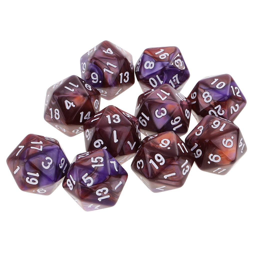 10pcs Polyhedral 20 Sided Dice - Board Game Pandemic 评论和价格
