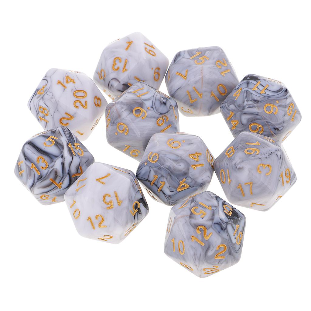 10pcs Polyhedral 20 Sided Dice - Board Game Pandemic 评论和价格