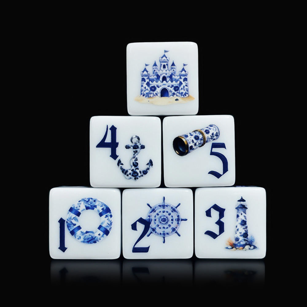12Pcs Blue Nautical 16MM Print - Board Game Live 评论和价格