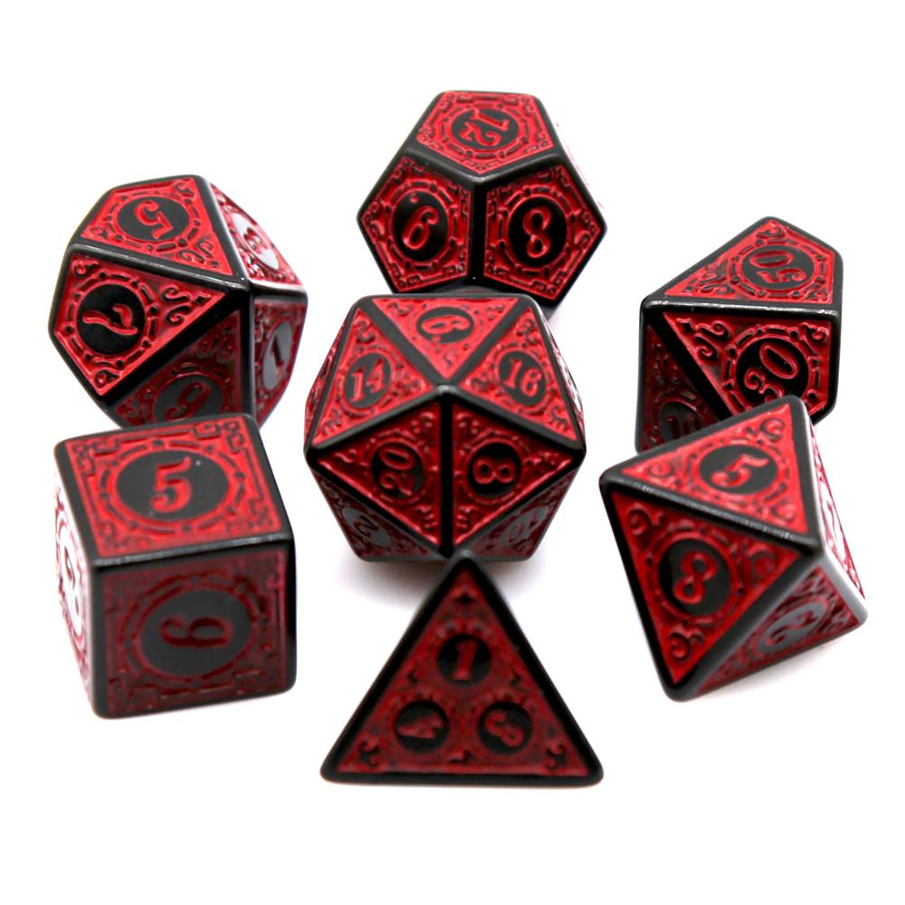 7Pcs Black Red Acrylic Polyhed - Board Game Pandemic 评论和价格
