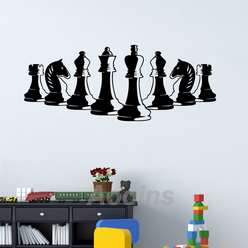 Chess Pieces Wall Decal Bedroo - Board Game Wingspan 评论和价格